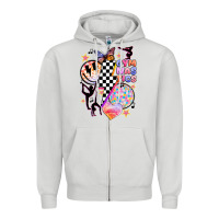 Dove Grey retro gymnastics Zipper Hoodie - JahusDesignShop