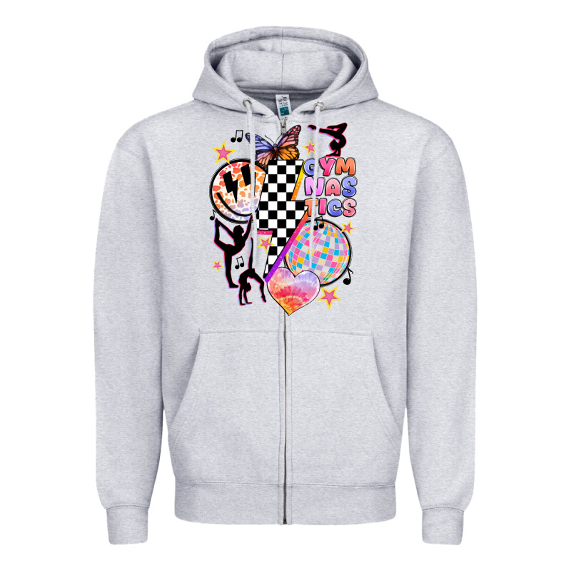 Retro Gymnastics Zipper Hoodie by JahusDesignShop | Teevron