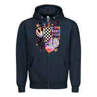Navy retro gymnastics Zipper Hoodie - JahusDesignShop