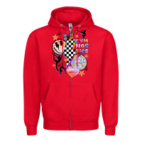 Red retro gymnastics Zipper Hoodie - JahusDesignShop
