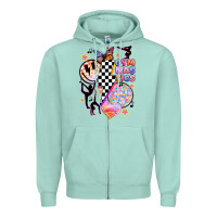 Seafoam retro gymnastics Zipper Hoodie - JahusDesignShop