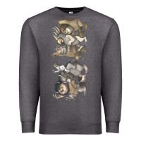 Charcoal Heather where the wild things are Premium Sweatshirt - linhVisuals