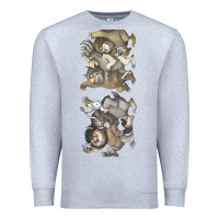 Heather Grey where the wild things are Premium Sweatshirt - linhVisuals