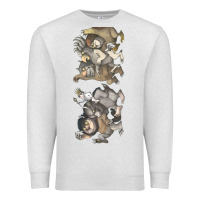 Oatmeal Heather where the wild things are Premium Sweatshirt - linhVisuals