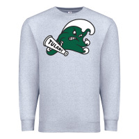 Heather Grey tulane green wave Premium Sweatshirt - linhVisuals