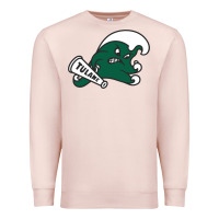Pale Pink tulane green wave Premium Sweatshirt - linhVisuals