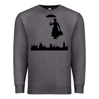Charcoal Heather marry poppins Premium Sweatshirt - linhVisuals