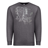 Charcoal Heather middle earth map [tb] Premium Sweatshirt - linhVisuals