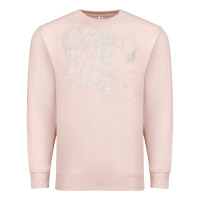 Pale Pink middle earth map [tb] Premium Sweatshirt - linhVisuals