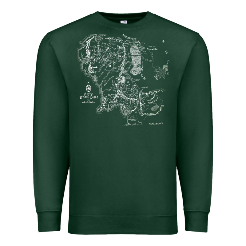 Middle Earth Map [tb] Premium Sweatshirt by linhVisuals | Teevron