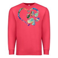 Cardinal dog paw print tie dye rainbow dog lover rescue retro 70s t shirt Premium Sweatshirt - linhVisuals
