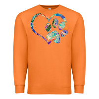 Carrot dog paw print tie dye rainbow dog lover rescue retro 70s t shirt Premium Sweatshirt - linhVisuals