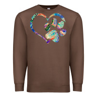 Chestnut dog paw print tie dye rainbow dog lover rescue retro 70s t shirt Premium Sweatshirt - linhVisuals