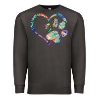 Smoke dog paw print tie dye rainbow dog lover rescue retro 70s t shirt Premium Sweatshirt - linhVisuals