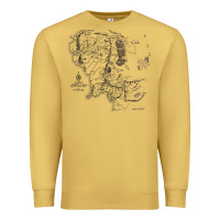 Antique Gold middle earth map [tw] Premium Sweatshirt - linhVisuals