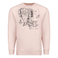 Pale Pink middle earth map [tw] Premium Sweatshirt - linhVisuals