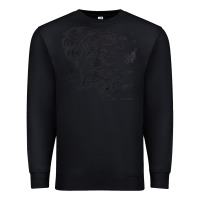 Black middle earth map [tw] Premium Sweatshirt - linhVisuals