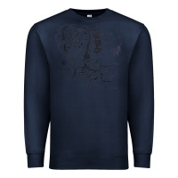 Navy middle earth map [tw] Premium Sweatshirt - linhVisuals