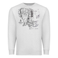 Oatmeal Heather middle earth map [tw] Premium Sweatshirt - linhVisuals