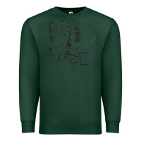 Sports Green middle earth map [tw] Premium Sweatshirt - linhVisuals