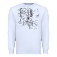 White middle earth map [tw] Premium Sweatshirt - linhVisuals