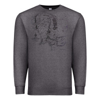 Charcoal Heather middle earth map [tw] Premium Sweatshirt - linhVisuals