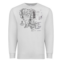 Dove Grey middle earth map [tw] Premium Sweatshirt - linhVisuals