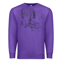Purple middle earth map [tw] Premium Sweatshirt - linhVisuals