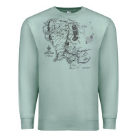 Seafoam middle earth map [tw] Premium Sweatshirt - linhVisuals