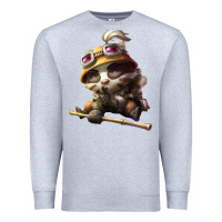Heather Grey league of legends teemo Premium Sweatshirt - linhVisuals