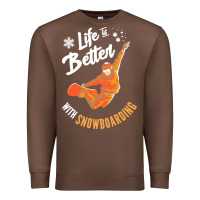 Chestnut snowboard t  shirt snowboarding i snowboarder i winter sports t  shirt Premium Sweatshirt - linhVisuals