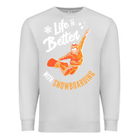 Dove Grey snowboard t  shirt snowboarding i snowboarder i winter sports t  shirt Premium Sweatshirt - linhVisuals