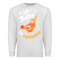 Oatmeal Heather snowboard t  shirt snowboarding i snowboarder i winter sports t  shirt Premium Sweatshirt - linhVisuals
