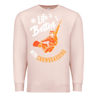 Pale Pink snowboard t  shirt snowboarding i snowboarder i winter sports t  shirt Premium Sweatshirt - linhVisuals