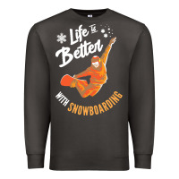Smoke snowboard t  shirt snowboarding i snowboarder i winter sports t  shirt Premium Sweatshirt - linhVisuals