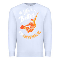 White snowboard t  shirt snowboarding i snowboarder i winter sports t  shirt Premium Sweatshirt - linhVisuals