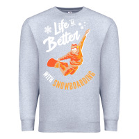 Heather Grey snowboard t  shirt snowboarding i snowboarder i winter sports t  shirt Premium Sweatshirt - linhVisuals