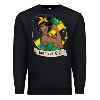Black jamaican black woman t shirt jamaica afro girl pride Premium Sweatshirt - linhVisuals