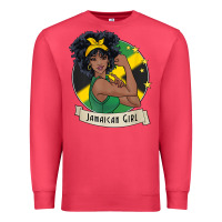 Cardinal jamaican black woman t shirt jamaica afro girl pride Premium Sweatshirt - linhVisuals