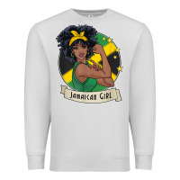 Dove Grey jamaican black woman t shirt jamaica afro girl pride Premium Sweatshirt - linhVisuals