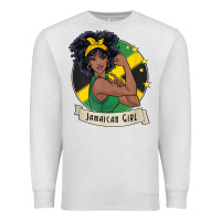 Oatmeal Heather jamaican black woman t shirt jamaica afro girl pride Premium Sweatshirt - linhVisuals