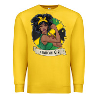 Jamaican Black Woman T Shirt Jamaica Afro Girl Pride Premium Sweatshirt | Teevron