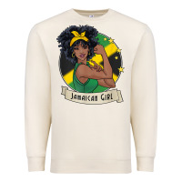 Sandshell jamaican black woman t shirt jamaica afro girl pride Premium Sweatshirt - linhVisuals