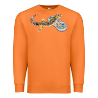Carrot leopard gecko playing video game lizard & reptiles gamers t shirt Premium Sweatshirt - linhVisuals