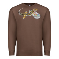 Chestnut leopard gecko playing video game lizard & reptiles gamers t shirt Premium Sweatshirt - linhVisuals