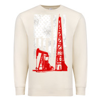 Sandshell oilfield shirt   us flag oil rig shirt Premium Sweatshirt - linhVisuals