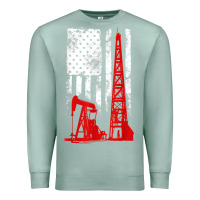 Seafoam oilfield shirt   us flag oil rig shirt Premium Sweatshirt - linhVisuals