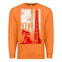 Carrot oilfield shirt   us flag oil rig shirt Premium Sweatshirt - linhVisuals