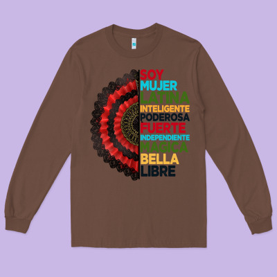 Hispanic Heritage Month Hand Fan Long Sleeve Tee Designed By Bundleandbundleshop