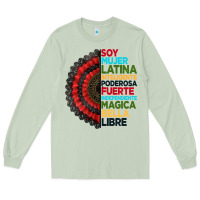 Matcha hispanic heritage month hand fan Long Sleeve Tee - BundleAndBundleShop